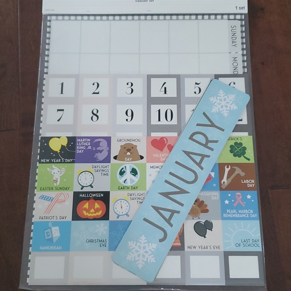 REUSEABLE ACTIVITY CALENDAR SET - Picture 1 of 2